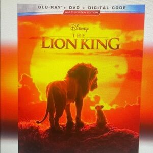 Disney The Lion King Blu-ray DVD Set - Red and Orange Cover